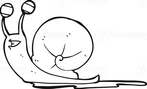 Hand Drawn Black And White Cartoon Snail 40272033 Png