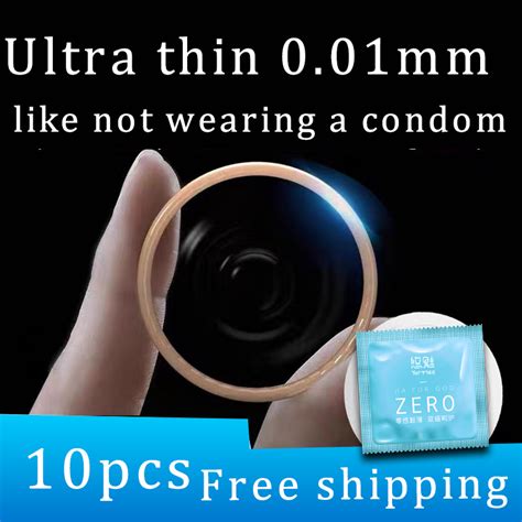 1box 10pcs 0 01mm Super Thin Trust Durex Ultra Thin Condom For Men Sex