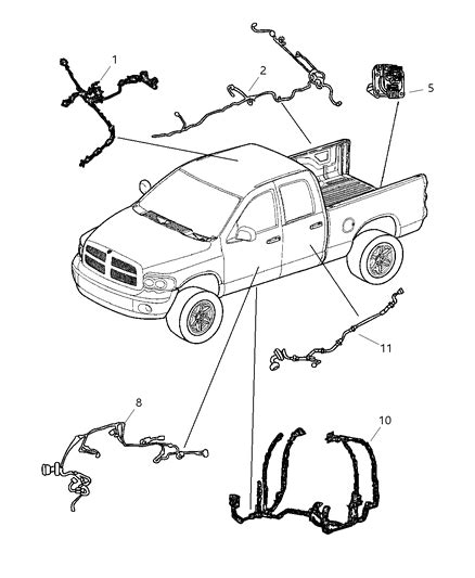 Wiring Body 2003 Dodge Ram 3500