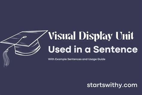 VISUAL DISPLAY UNIT in a Sentence Examples: 21 Ways to Use Visual ...