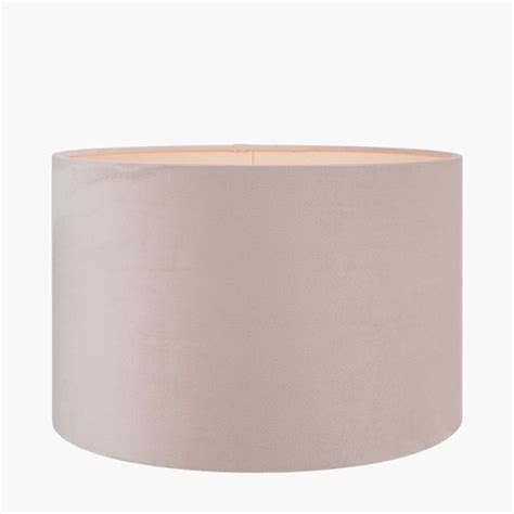 Rene Cm Greige Velvet Cylinder Shade Zurleys