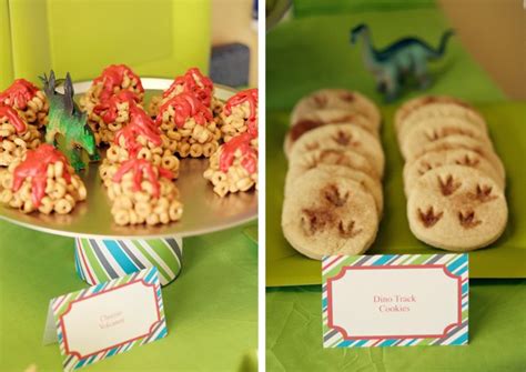 A Dino Mite Party And New Printable Set Kori Clark Dinosaur Snacks Dinosaur Party Food