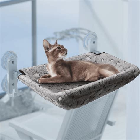 Foldable Cordless Cat Window Perchcat Hammock With 4 Strong Suction Cupssolid Metal Frame