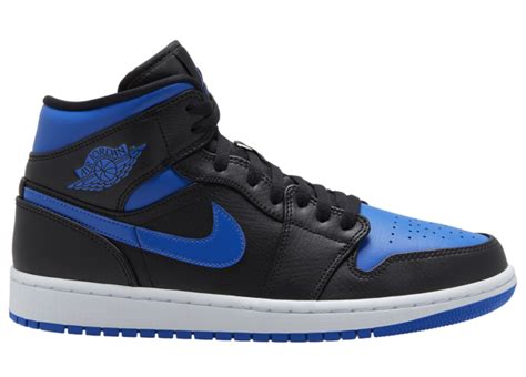 Air Jordan 1 Mid Royal Black Blue 554724 068 Release Date Sbd