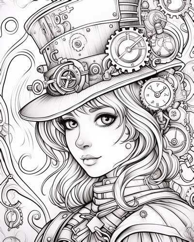 Steampunk Coloring Pages