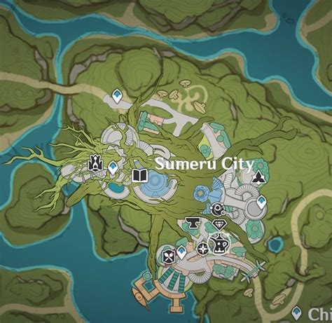 Sumeru city map | Stuffed mushrooms, Farm games, Impact