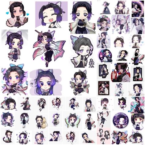 30 60 Sticker Kochou Shinobu Kimetsu No Yaiba Hình Dán Trùng Trụ