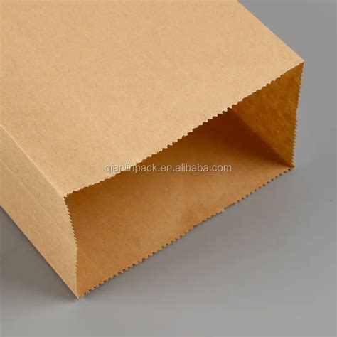 Custom Cheap Food Packaging Brown Kraft Paper Bread Bag Wholesale