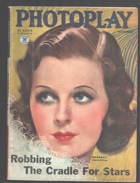 Photoplay 111934 Earl Christy Margaret Sullivan Cover Pulp Fiction Greta Garbo Bette Davis