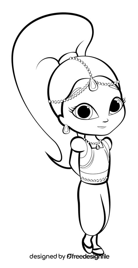 Shimmer And Shine Black And White Clipart Free Download