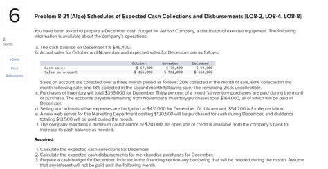 Solved Calculate The Expected Cash Collections For Chegg