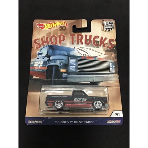 風火輪 hot wheels shop trucks 83 chevy silverado 皮卡 貨卡 精裝 膠胎 蝦皮購物