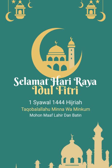 Copy Of Selamat Hari Raya Idul Fitri 1444 H Postermywall