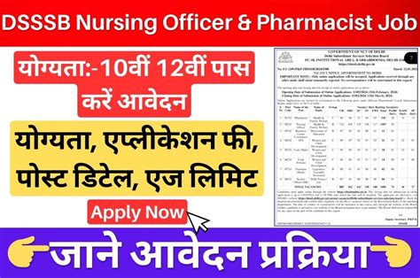 Dsssb Nursing Officer And Pharmacist Vacancy 2024 Archives