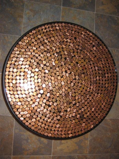 14 Creative Penny Ideas Penny Decor Pennies Crafts Coin Crafts