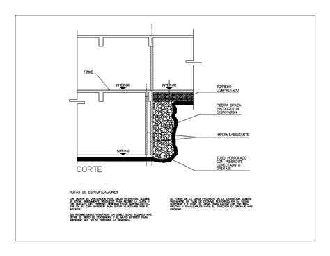 Muro De Contencion De Concreto Armado En DWG 64 49 KB Librería CAD