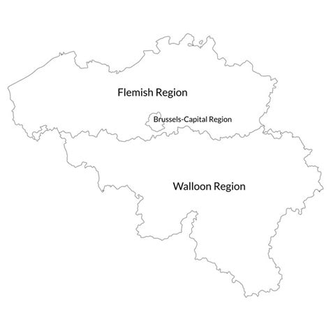 Premium Vector Belgium Map With Main Regions Map Of Belgium