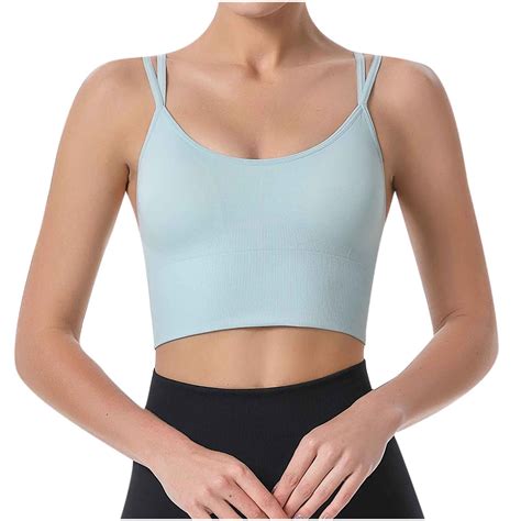 Quinlirra Sport Bras For Women Clearance Women Yoga Solid Sleeveless Cold Shoulder Casual Tanks