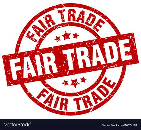 Fair Trade Round Red Grunge Stamp Royalty Free Vector Image