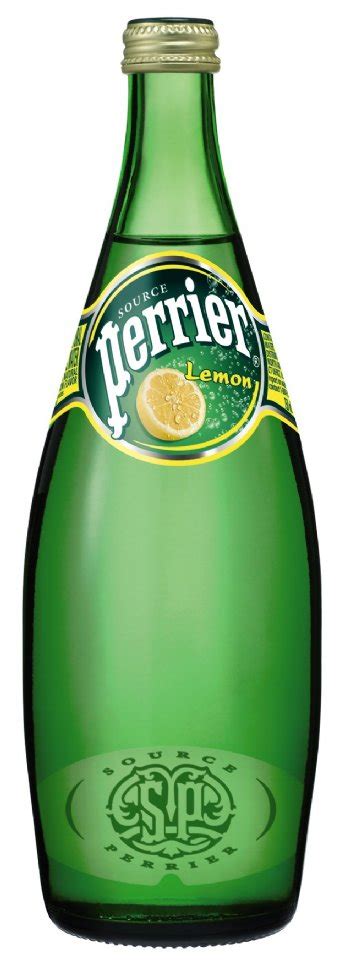 Perrier® Carbonated Mineral Water Lemon 25 Oz Bottle Case Of 12