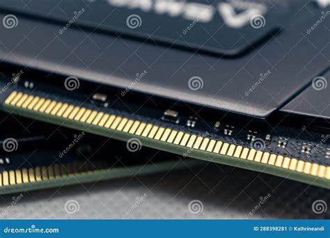 DDR4 DRAM Memory Module Computer Hardware Close-up Stock Image - Image ...