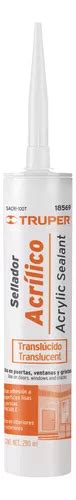 Sellador Acrílico Trasparente 280 Ml Truper 18569 6 Pzas Envío gratis