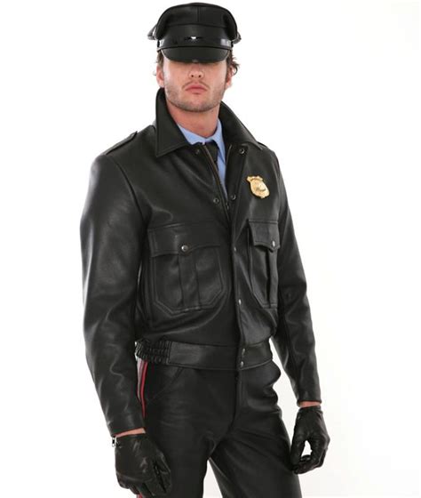 Northbound Leather Police Jacket Leather Jacket Men Black Leather