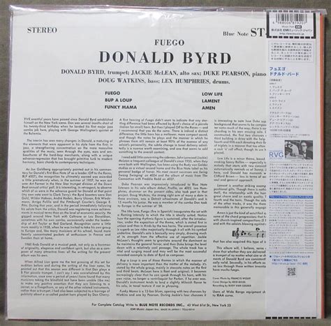 Lp Blue Note Donald Byrd Fuego Rvg G