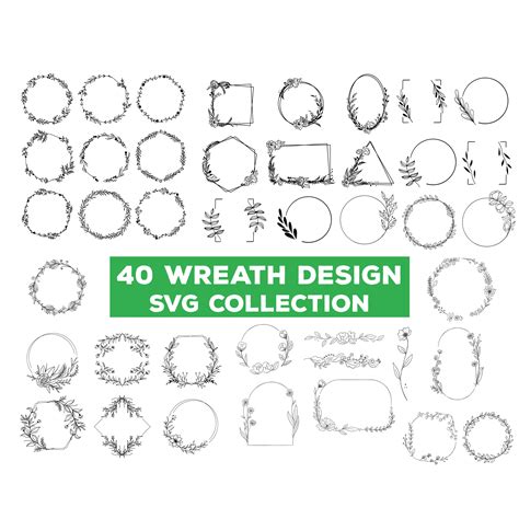 Couronne Svg Bundle Circle SVG Bundle Couronne Florale SVG Etsy Ireland