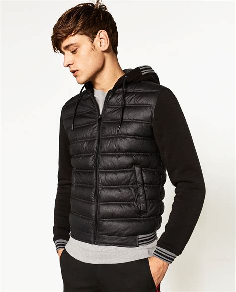 Zara Man Contrast Hooded Jacket Sudaderas Chica Moda Hombre