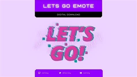 Lets Go Twitch Emote Etsy Ireland