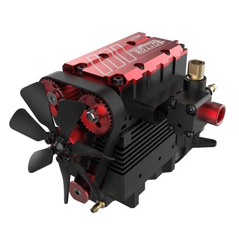 An Image Of A Red And Black Engine On A White Background With Clippings