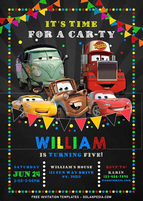 9+ Cool Disney Cars Birthday Invitation Templates | Dolanpedia