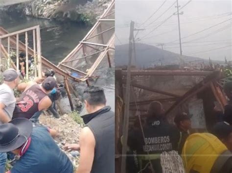 Así Rescataron A Personas Tras Desplome De Puente Chimalhuacán Edomex