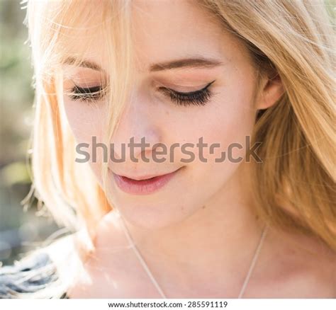 Cute Blonde Woman Portrait Stock Photo 285591119 Shutterstock
