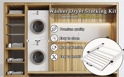 Amazon.com: Washer Dryer Stacking Kit, 23.5 inch Stackable Washer and Dryer Combo, Stainless ...