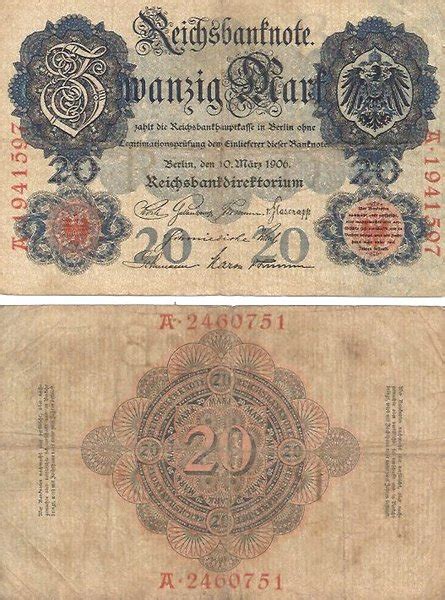 Reichsbanknote Mark Ro B F Banknoten Und Geldscheine