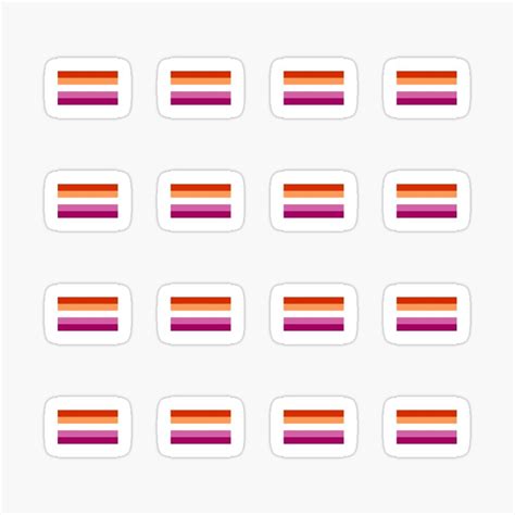 Lesbian Flag Sticker Pack Lesbians Stickerpack Sticker By IdeasForArtists Coloring
