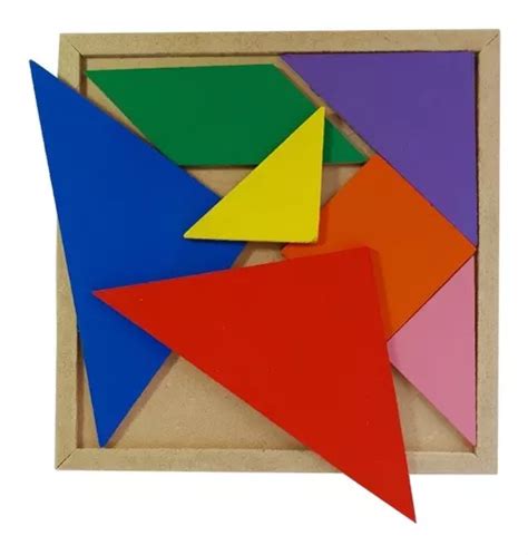 Tangram Madera Juego Material Didáctico Rompecabezas 14x14 Meses sin