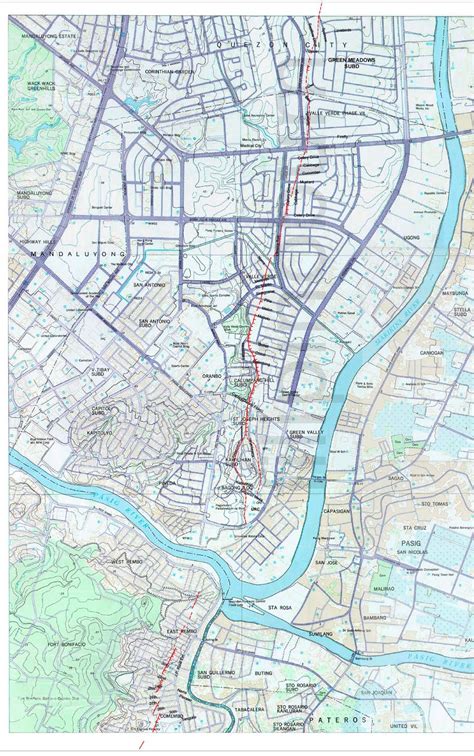 Filipino Bum Pasig Map West Valley Fault Line