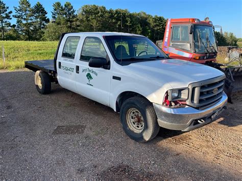 2001 Ford F250 4x4 Crew Cab Flatbed Pickup Bigiron Auctions