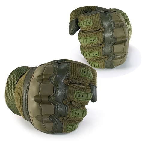 Touch Screen Military Tactical Airsoft Full Finger Gloves Hard Knuckle ...