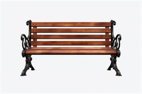 Premium Ai Image Wooden Bench Isolated On White Background