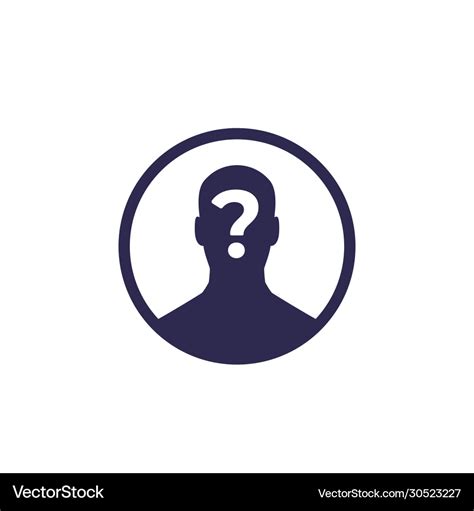 Unknown Person Icon Royalty Free Vector Image Vectorstock