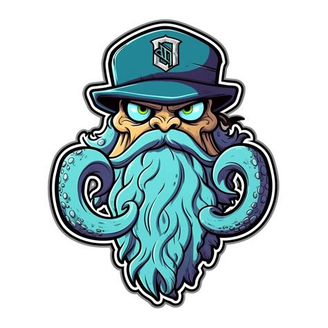 Seattle Kraken Mascot Sticker Pack Kraken Mascot Vinyl - Etsy