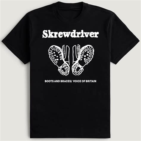 Skrewdriver Boots And Braces Voice Of Britain T Shirt