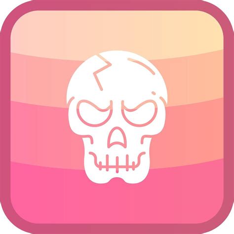 Skull Glyph Squre Colored Icon Vector Art At Vecteezy