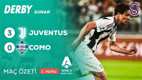 Juventus Como 3 0 Maç Özeti Serie A 202425 Youtube