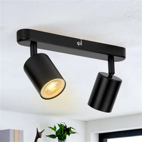 Judavry Plafonnier Spots Led Orientables Noir Rampe Spots Et Rails