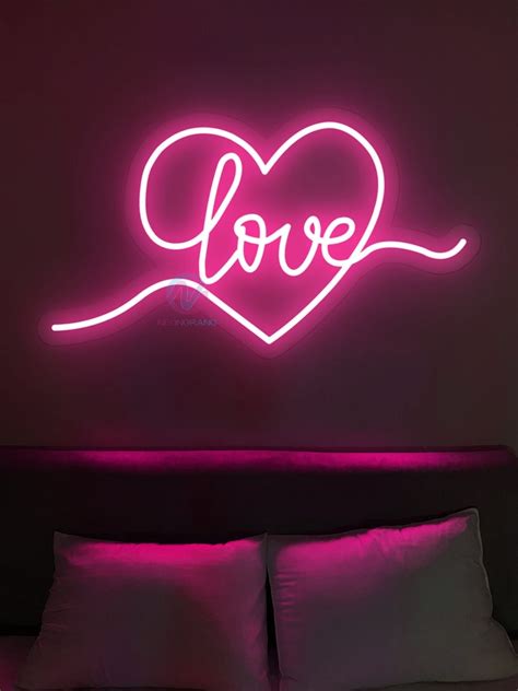 Love Neon Sign Love Led Sign Love Light Neon Valentines Neon Love Heart